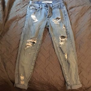Distressed Boyfriend Jeans